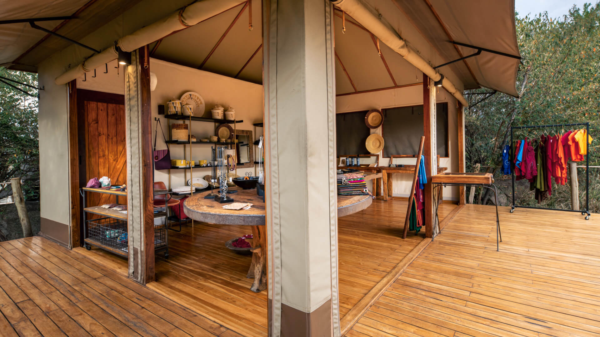 Luxury tented suite at Asilia Sayari Camp in Serengeti