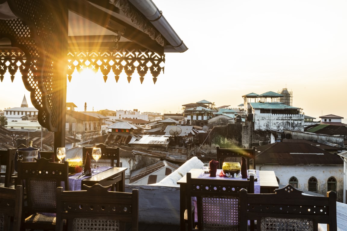 Historic architecture and rooftop dining at Emerson Spice Hotel Stone Town
